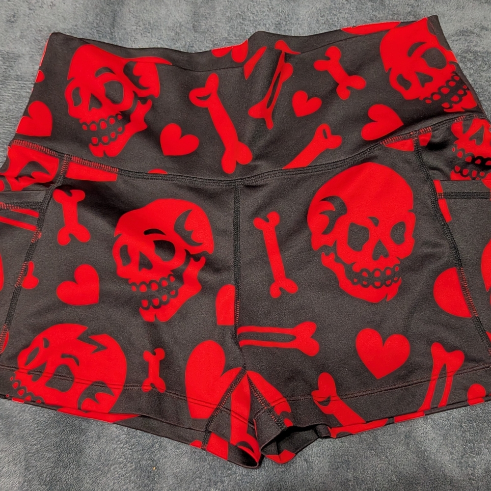 🖤 “Bad Romance” Skull Athletic Shorts ❤️